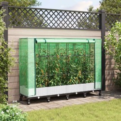 Jardinière de jardin avec couverture de serre et roues 4 pc PP 643072643072