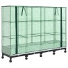 Jardinière de jardin avec couverture de serre et roues 4 pc PP 643072643072