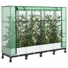 Jardinière de jardin avec couverture de serre et roues 4 pc PP 643072643072
