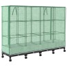 Jardinière de jardin avec couverture de serre et roues 4 pc PP 643072643072