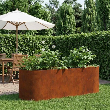 Jardin surélevé Acier patiné 120 x 40 x 40 cm 643073643073
