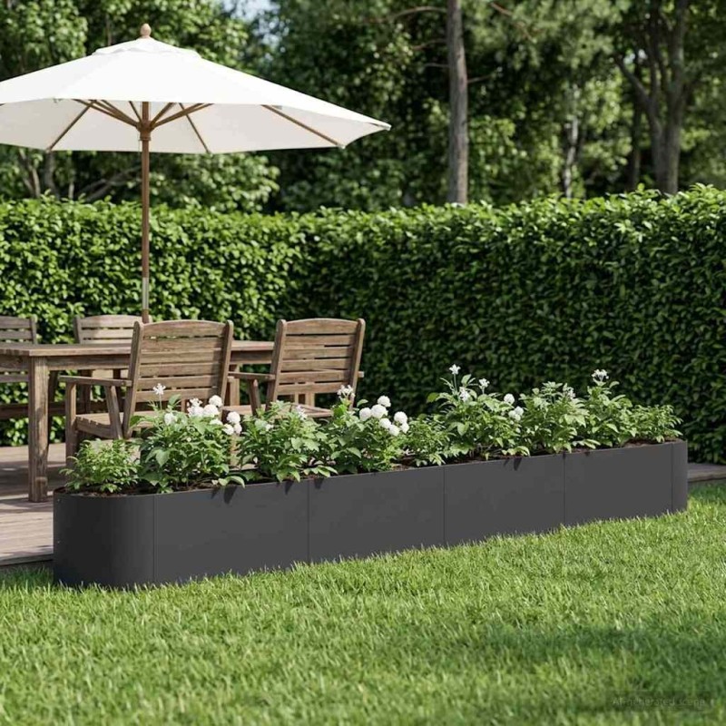 Jardin surélevé Noir 380 x 40 x 40 cm Acier 643075643075