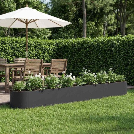 Jardin surélevé Noir 380 x 40 x 40 cm Acier 643075643075