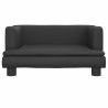 Lit pour chien noir 60x40x30 cm similicuir 643083643083