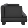 Lit pour chien noir 60x40x30 cm similicuir 643083643083