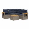 Salon de jardin 6 pcs avec coussins gris résine tressée 643087643087