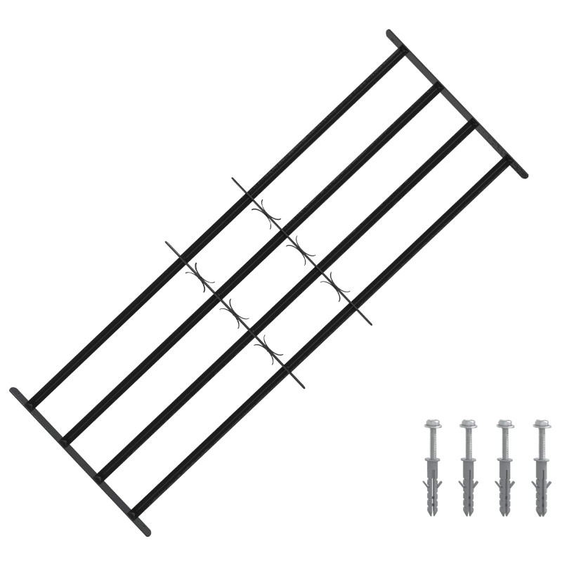 Grille de sécurité pour fenêtres avec 4 barres croisées 3 pcs 643092643092