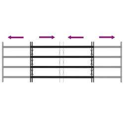 Grille de sécurité pour fenêtres avec 4 barres croisées 3 pcs 643092643092