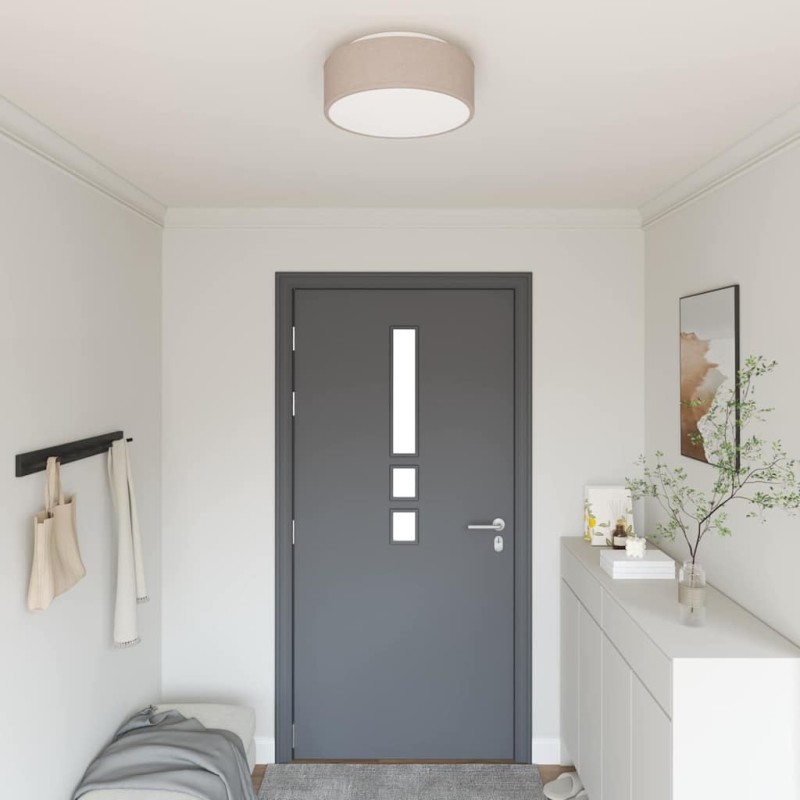 Lampe de plafond Taupe 38 x 38 x 13,5 cm tissu 643110643110