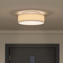Lampe de plafond Taupe 38 x 38 x 13,5 cm tissu 643110643110