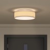 Lampe de plafond Taupe 38 x 38 x 13,5 cm tissu 643110643110