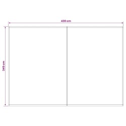 Toile de rechange pour auvent Gris clair 450 × 350 cm Polyester 643118643118