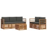 Ensembles de canapés avec coussin 6 pcs Naturel et Anthracite 643121643121