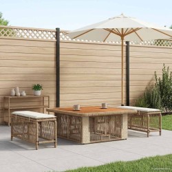 Ensemble de salle à manger pour jardin 3 pcs Beige et crème 643124643124