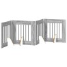 Porte de chien pliable avec supports 4 pcs Sonoma gris 241 cm 643128643128