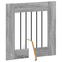 Porte de chien pliable avec supports 4 pcs Sonoma gris 241 cm 643128643128