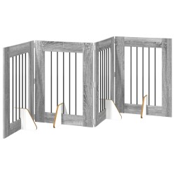 Porte de chien pliable avec supports 4 pcs Sonoma gris 241 cm 643129643129