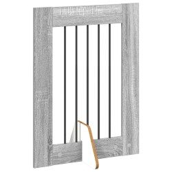Porte de chien pliable avec supports 4 pcs Sonoma gris 241 cm 643129643129