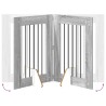 Porte de chien pliable avec supports 4 pcs Sonoma gris 241 cm 643129643129
