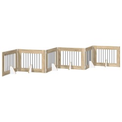 Porte de chien pliable avec supports 6 pcs Chêne Sonoma 482 cm 643137643137