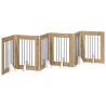 Porte de chien pliable avec supports 6 pcs Chêne artisanal 643139643139
