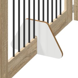 Porte de chien pliable avec supports 6 pcs Chêne Sonoma 602 cm 643142643142