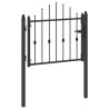 Porte de Clôture HORST 100 x 75 cm métal Noir Verrouillable 643144643144