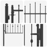 Porte de Clôture HORST 100 x 75 cm métal Noir Verrouillable 643144643144