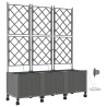 Porte-plante de jardin avec irrigation et roues 3 pc Gris clair 643146643146