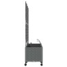 Porte-plante de jardin avec irrigation et roues 3 pc Gris clair 643146643146