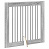 Porte de chien pliable avec supports 4 pcs Sonoma gris 401 cm 643147643147