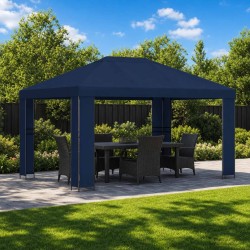 Pavillon 4 × 3 m Bleu Polyester et Acier 190 gsm 643154643154