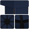 Pavillon 4 × 3 m Bleu Polyester et Acier 190 gsm 643154643154