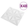 Panneaux muraux 48 pcs Blanc Origami 50 x 50 cm Mousse XPS 643156643156