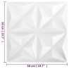 Panneaux muraux 48 pcs Blanc Origami 50 x 50 cm Mousse XPS 643156643156