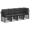 Ensemble de canapés d'extérieur Noir Polyester 643159643159
