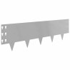 Bordure de Pelouse 10 pcs 100 x 30 cm Acier Argenté 643164643164