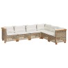 Salon de jardin avec coussins 6 pcs beige résine tressée 643167643167