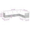 Salon de jardin avec coussins 6 pcs beige résine tressée 643167643167
