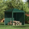 Mur de tente de fête 2 pcs Vert 200 x 195 cm PE et acier 643173643173