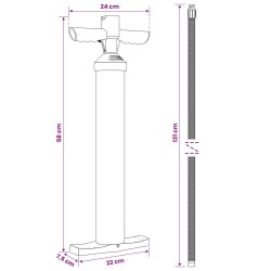 Pompe à main SUP avec manomètre Noir PP 643175643175