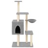Arbre à chat avec griffoirs en sisal Gris clair 131 cm 643178643178