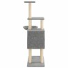 Arbre à chat avec griffoirs en sisal Gris clair 131 cm 643178643178