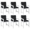Ensemble de coussins pour chaise à dossier bas 6 pcs 643184643184