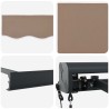 Auvent rétractable Taupe 300 x 250 cm Tissu et Métal 643185643185