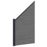 Ensemble de Clôture 95 x 180 cm WPC et Aluminium Gris 643186643186
