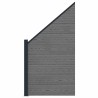 Ensemble de Clôture 95 x 180 cm WPC et Aluminium Gris 643186643186