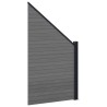 Ensemble de Clôture 95 x 180 cm WPC et Aluminium Gris 643186643186