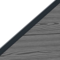 Ensemble de Clôture 95 x 180 cm WPC et Aluminium Gris 643186643186