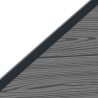Ensemble de Clôture 95 x 180 cm WPC et Aluminium Gris 643186643186